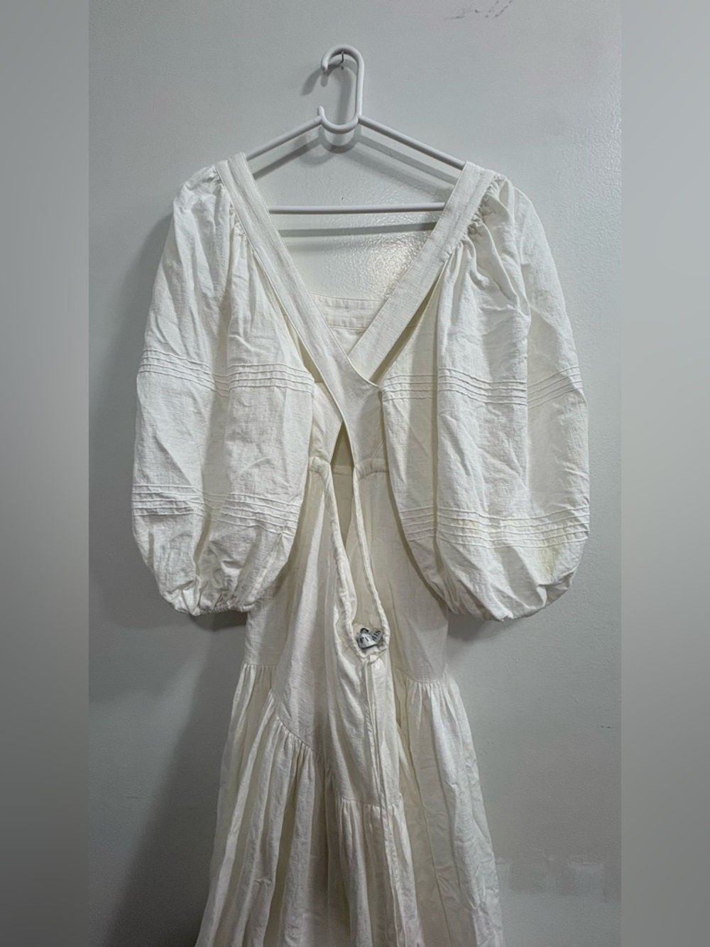 Shona Joy Cream Puff-Sleeve Tiered Maxi Dress - Picture 7 of 12